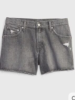 Black denim jean shorts